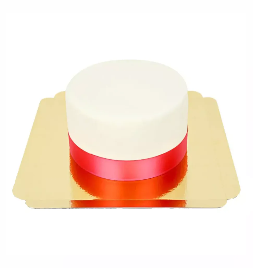 Charming Vanilla Cake with Ribbon