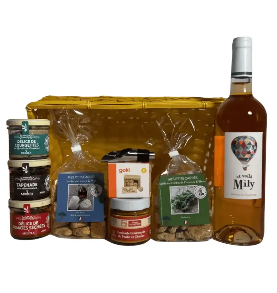 Vibrant French Aperitif Party Basket